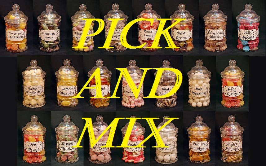 PLASTIC VICTORIAN STYLE 380ml SWEET JAR FILLED WITH YOUR CHOICE OF SWEETS CANDY - Picture 16 of 22