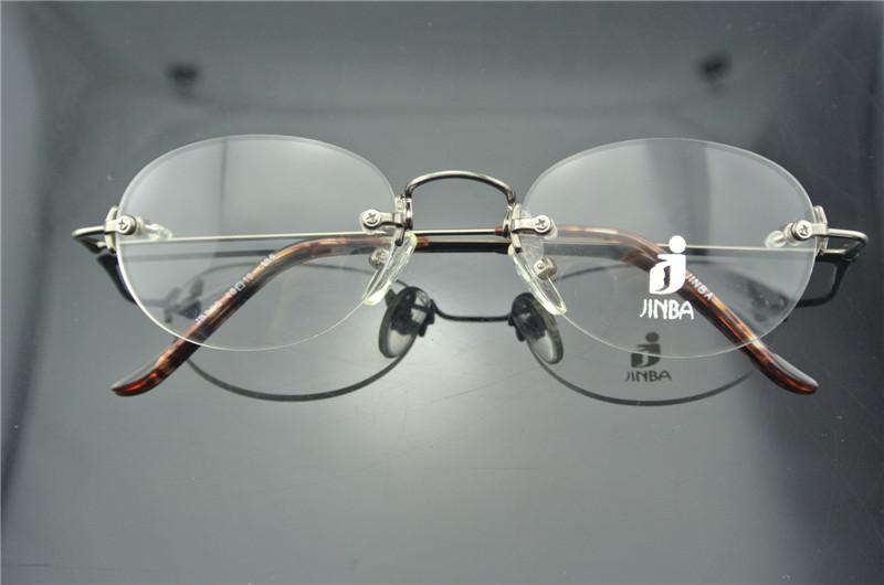 Vintage Rimless Oval Glasses Men S And Women Eyeglass Frames Gold Gray Eyeglasses Ebay