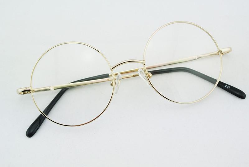 Spring Hinges Vintage Round 46mm Eyeglass Frames Glasses ...