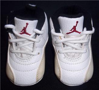 Infant Baby Boy Nike Air Jordan Crib Atletic Shoes White Black Red Size 1c MINT! | eBay