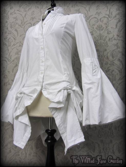 white vampire blouse