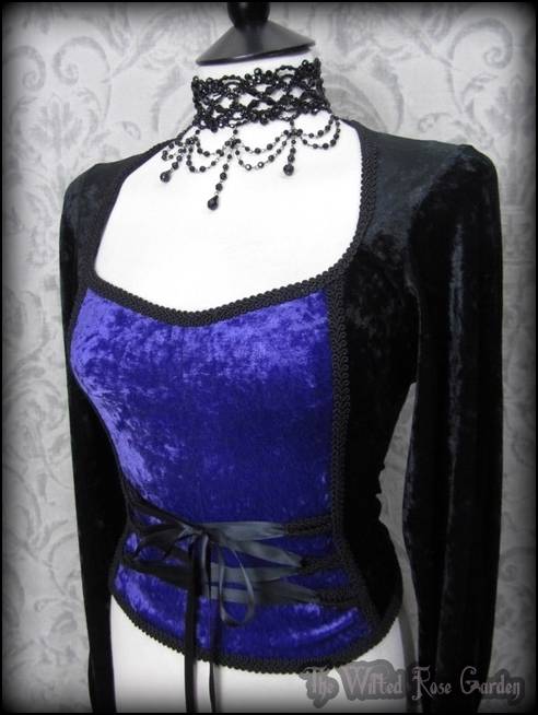 crushed velvet corset