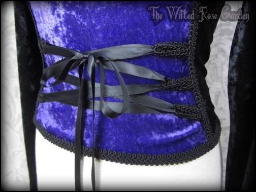 crushed velvet corset