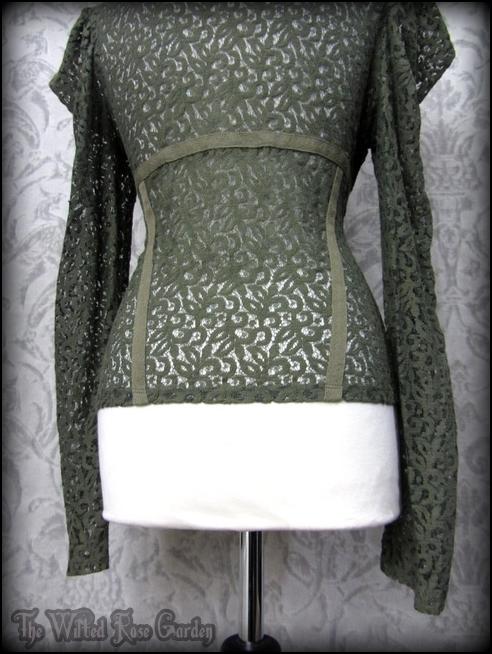 instant shape victorian olive green corset