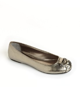 pewter ballet flat