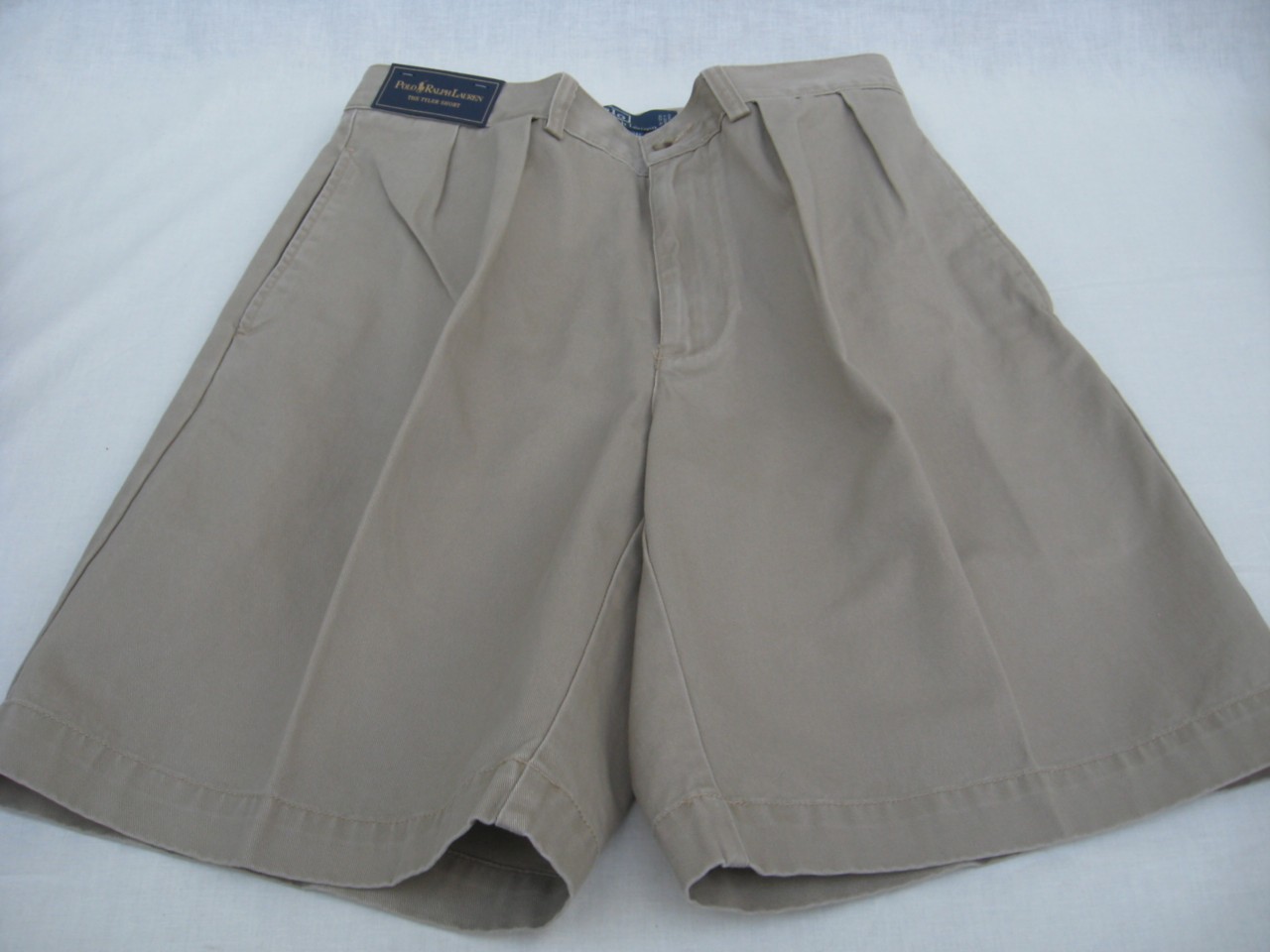 polo mens pleated shorts