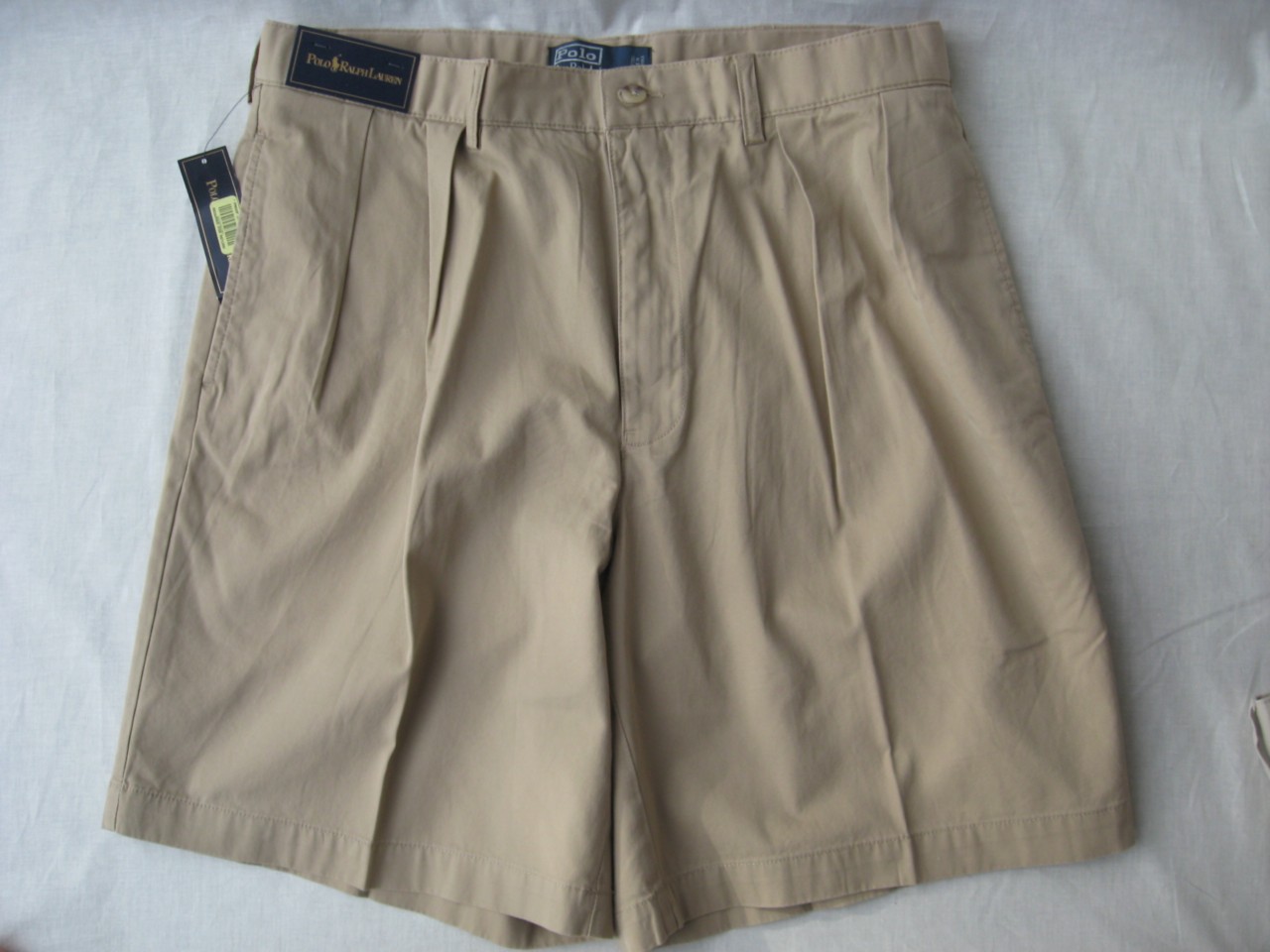 polo mens pleated shorts
