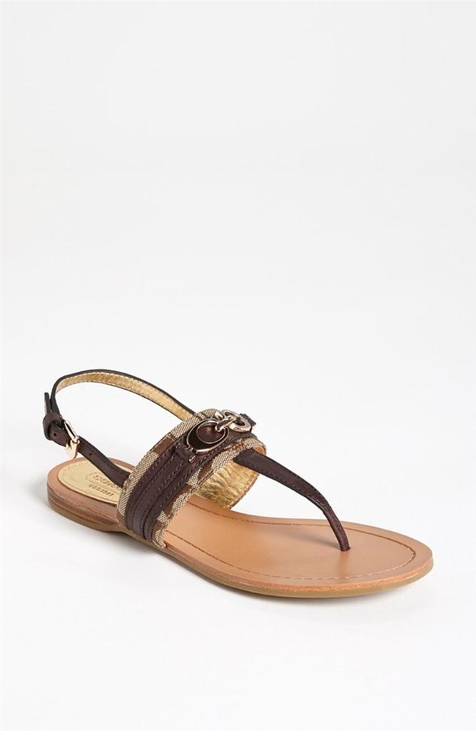 two strap sandals brown
