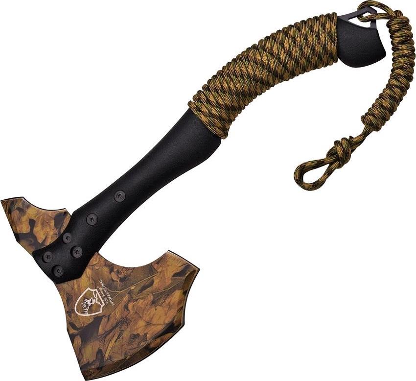 Elk Ridge Camo Professional Hatchet Throwing Axe Hunting Knife Paracord