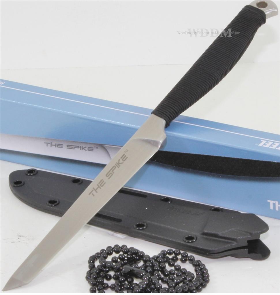 8" Cold Steel Sub Zero Quench Tanto Spike Combat Survival Fighting Neck