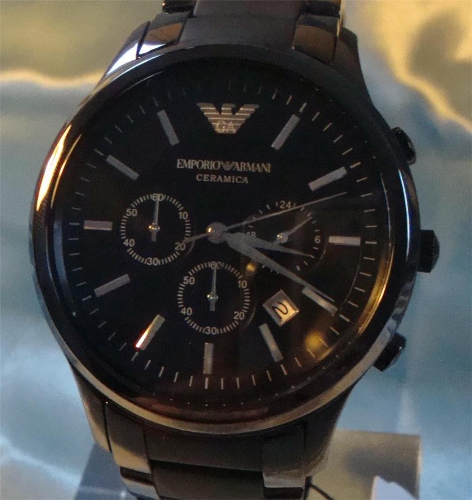 Emporio Armani Herrenuhr Chronograph Ar1451 Ceramica Schwarz NEU&OVP EMPORIO ARMANI AR1451 Herrenuhr Ceramica Keramik Chrono | eBay