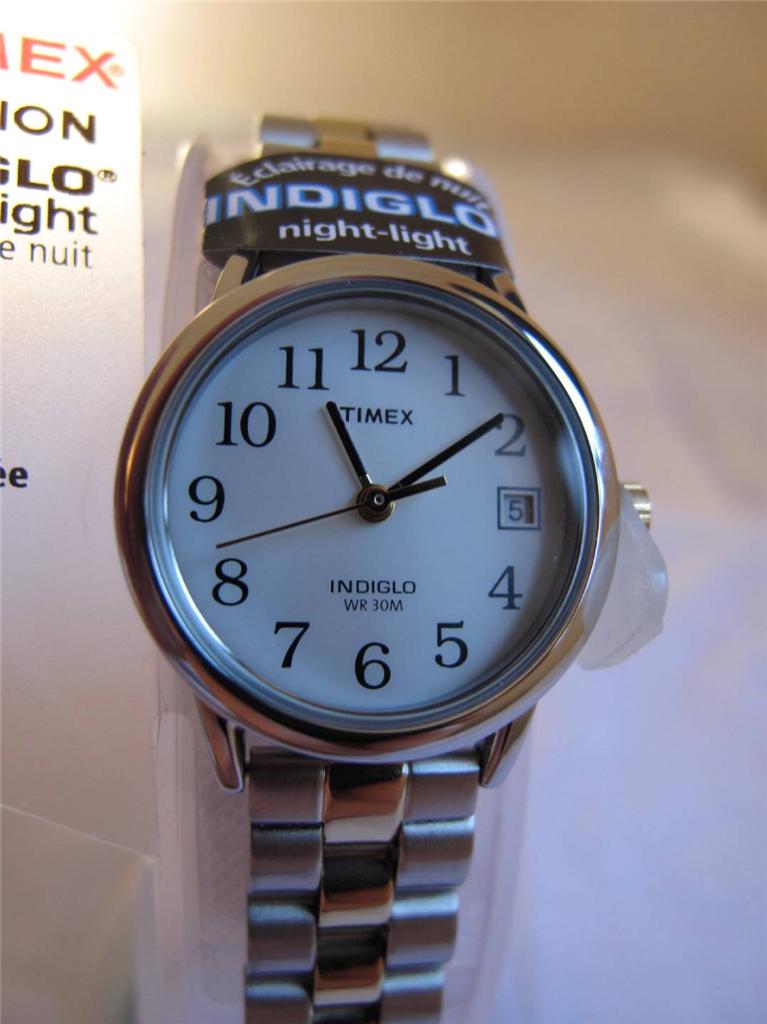 TIMEX Originals Ladies Watch White Dial & Night Light Stainless Steel