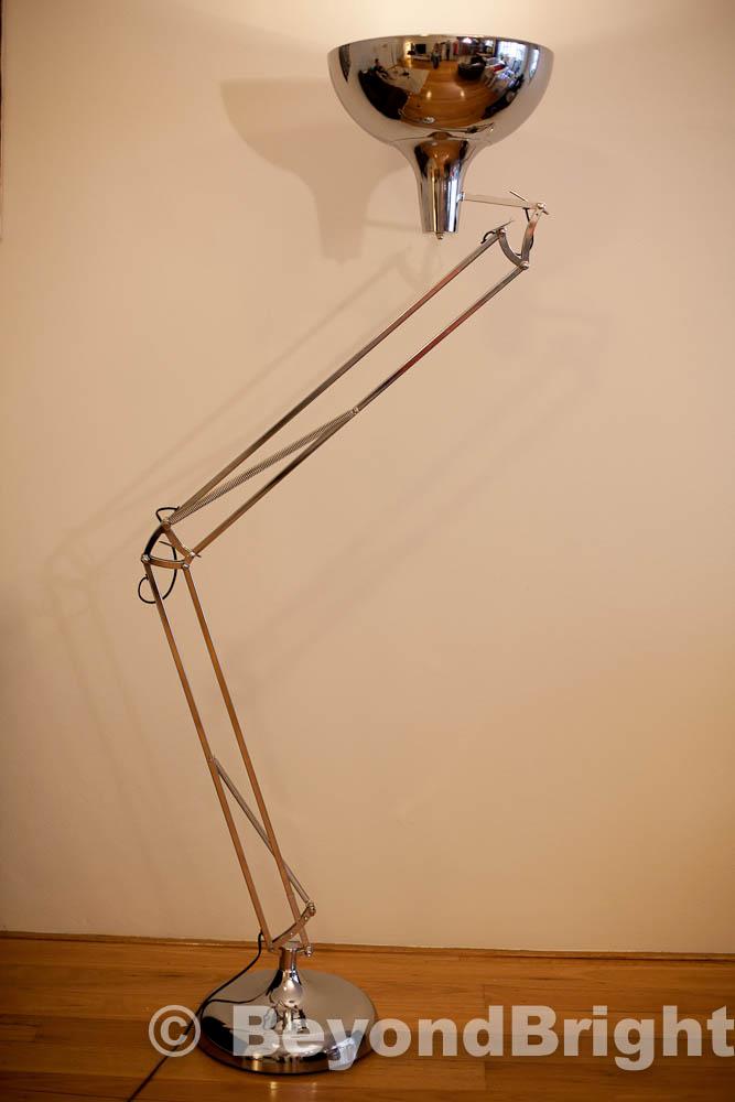 LARGE Designer Pixar Floor Lamp Light 1.9m CHROME Modern Industrial
