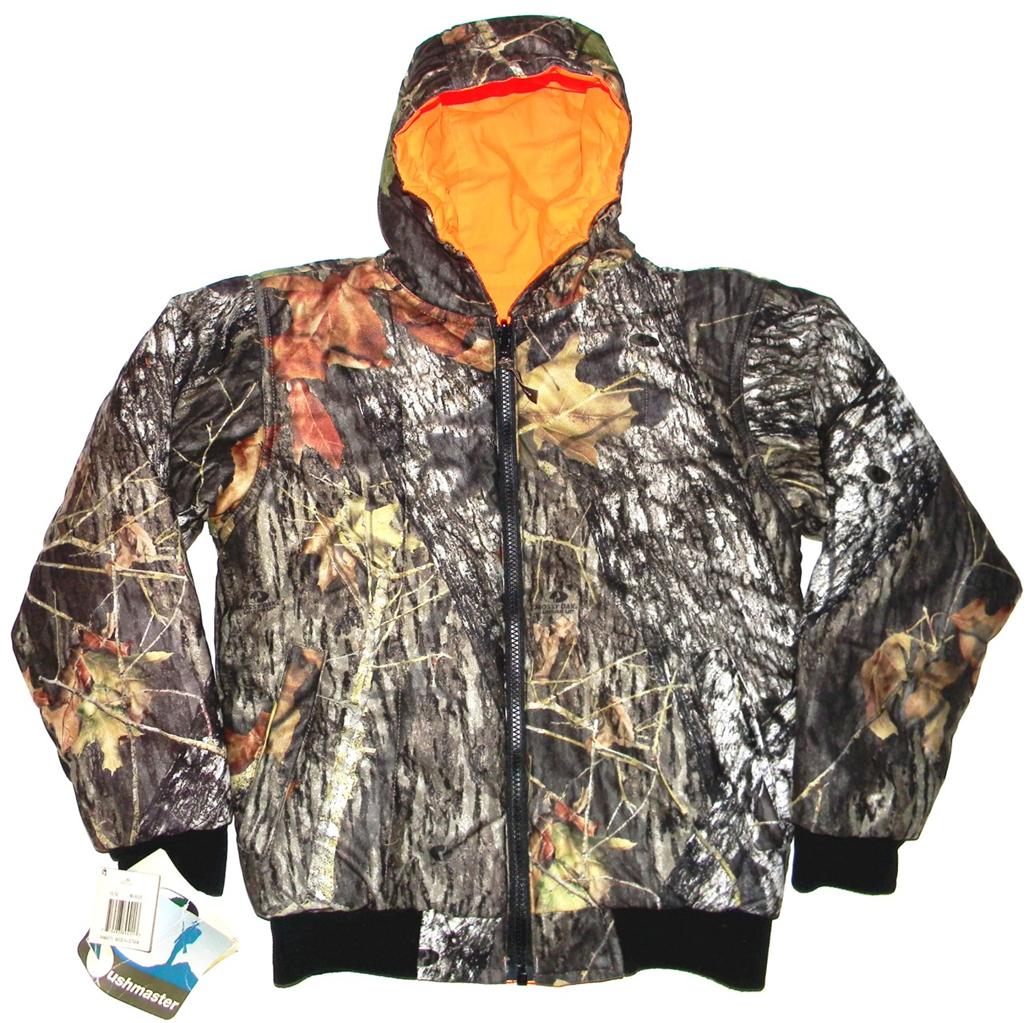 New Bushmaster Reversible Hunting Youth Jacket Mossy Oak Break Up Size