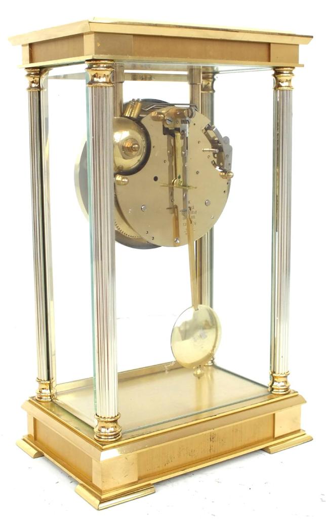 Vintage Clocks Sewills 4 glass Clock Liverpool English Mantel Clock