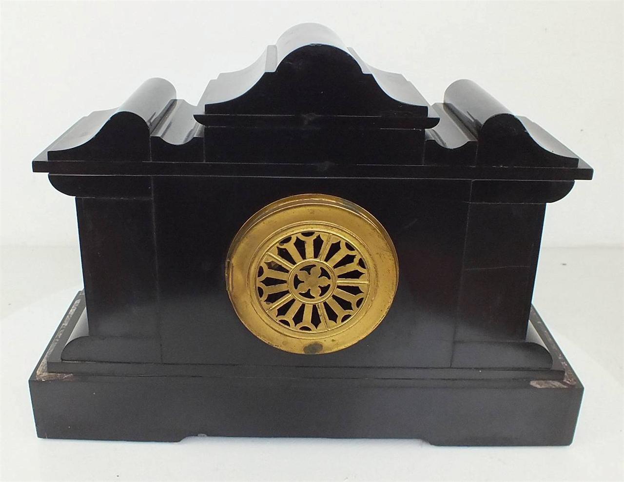 German Mantel Clock Slate Marble Clock Antique Clocks eBay