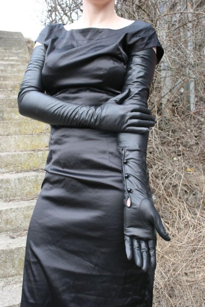 29,5'' (75 cm) new opera long vintage gloves with buttons size 9,5'' eBay