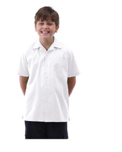 uniform boys shirt collar flat pocket sleeve short
