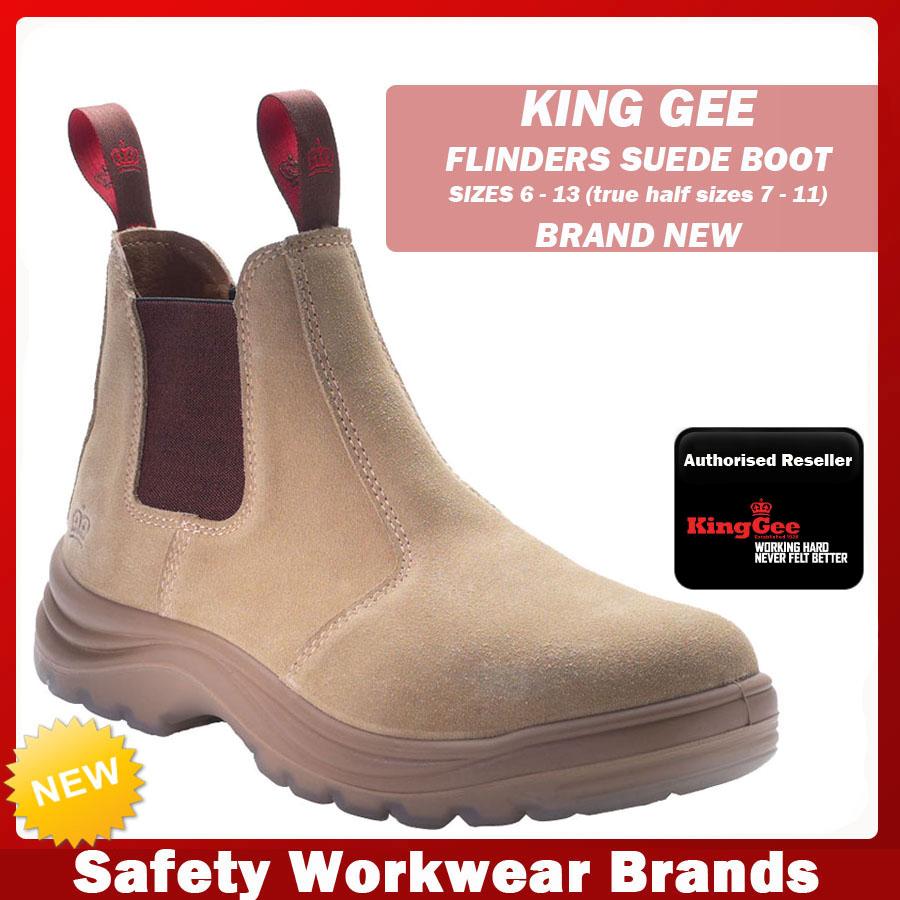 King GEE Flinders Suede Work Boots Steel TOE CAP Capped Safety Workwear K25180 eBay