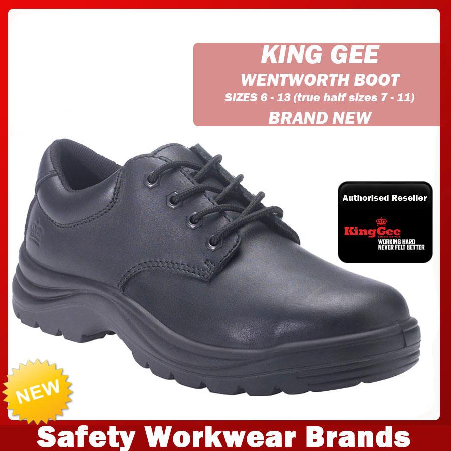 King GEE Wentworth Work Shoe Steel TOE CAP Safety Capped Leather