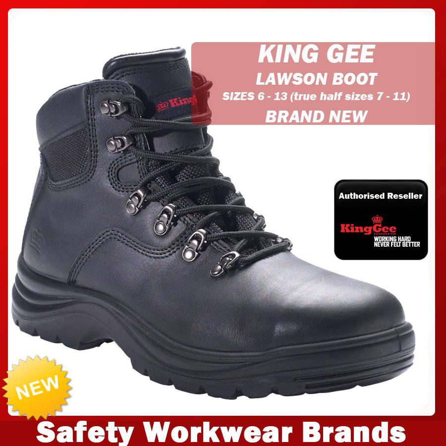 King GEE Lawson Work Boot Steel TOE CAP Safety Leather Workwear Capped K27900 eBay