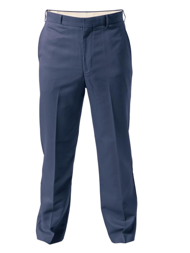 King Gee Plain Front Permanent Press Pants Trousers Work Office Blue