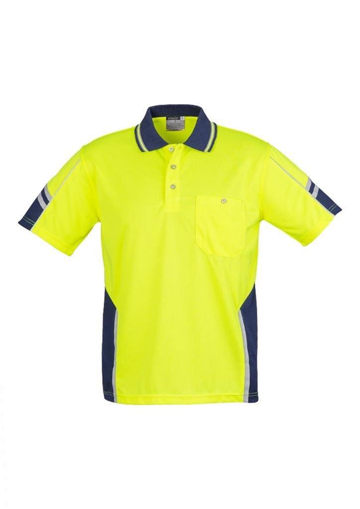 Mens Squad Hi Vis Polo Shirt Top Safety Work Wear Size XS7XL Day