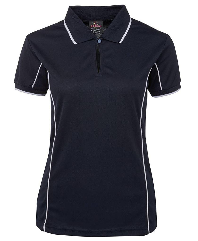 Ladies Piping Polo Shirt Sports Quick Dry Size 824 Team Club Contrast