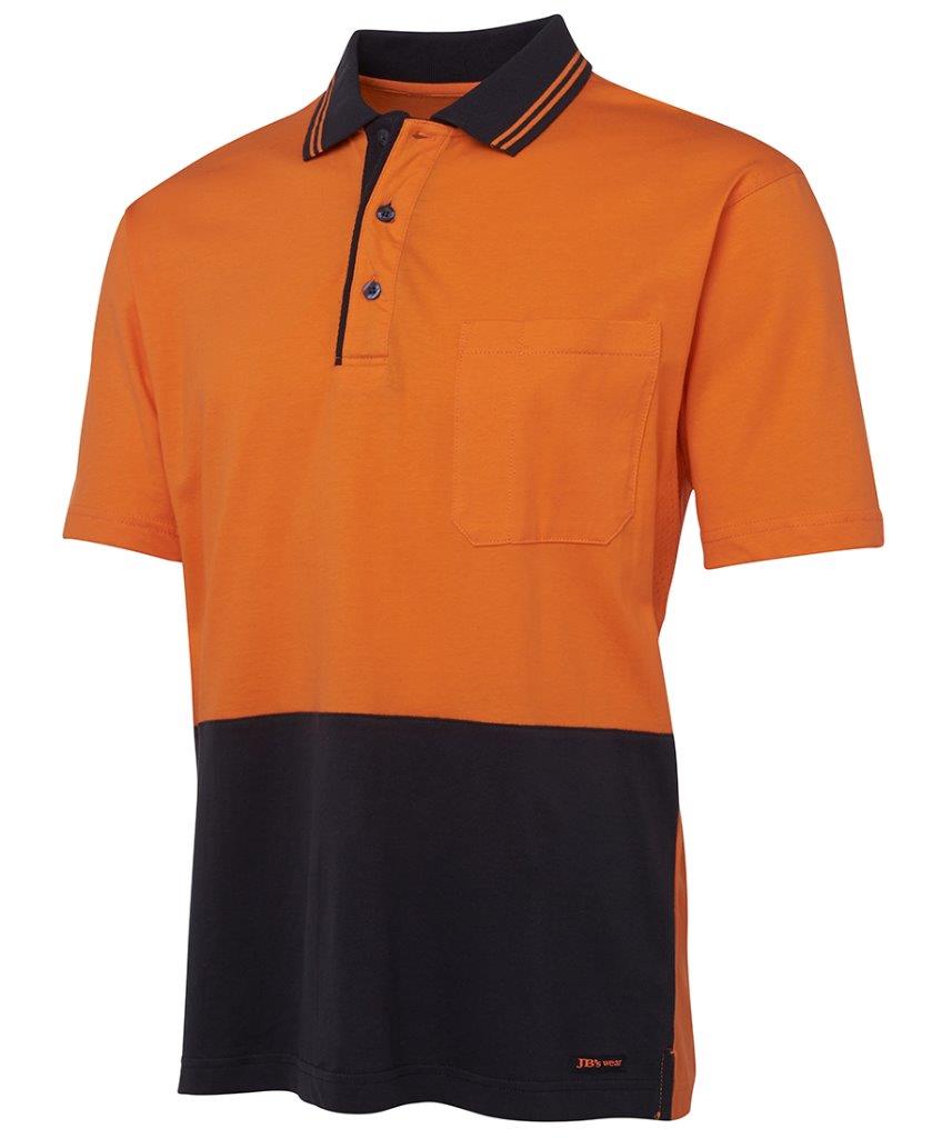 Mens Hi Vis 100% Cotton Polo Shirt Workwear Tradie Work Size XS-5XL New 