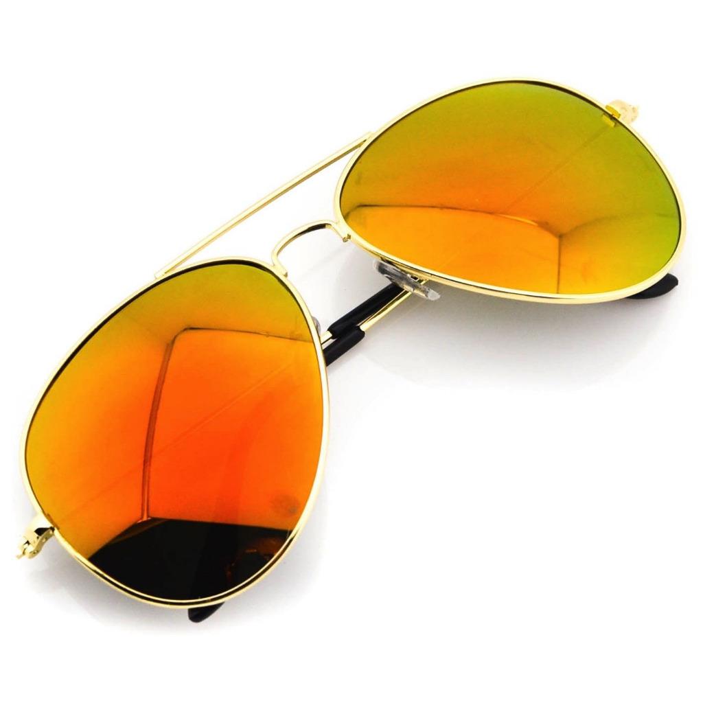 Aviator Full Gold Frame Mirror Lens Metal Sunglasses Shades eBay
