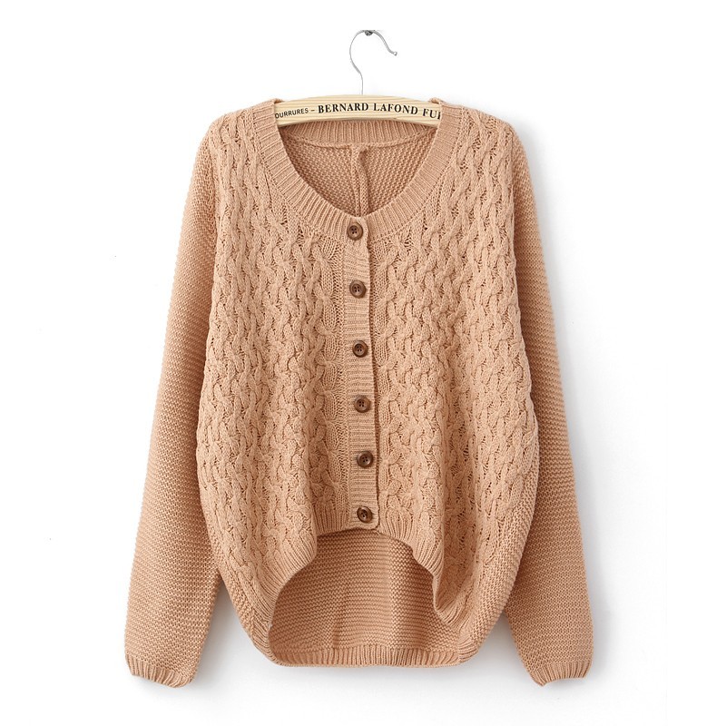 2013 Autumn Retro sleeve elbow patch leather knit cardigan sweater coat