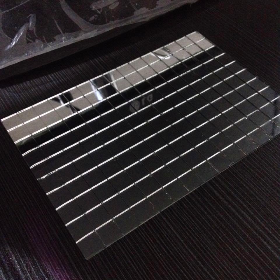 150 Silver SelfAdhesive Mirror Mosaic Tiles Mirror Tiling Home DIY Decoration eBay