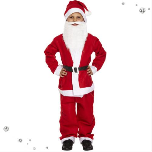 child kids santa claus suit with beard christmas father child kids santa claus suit with beard christmas father
