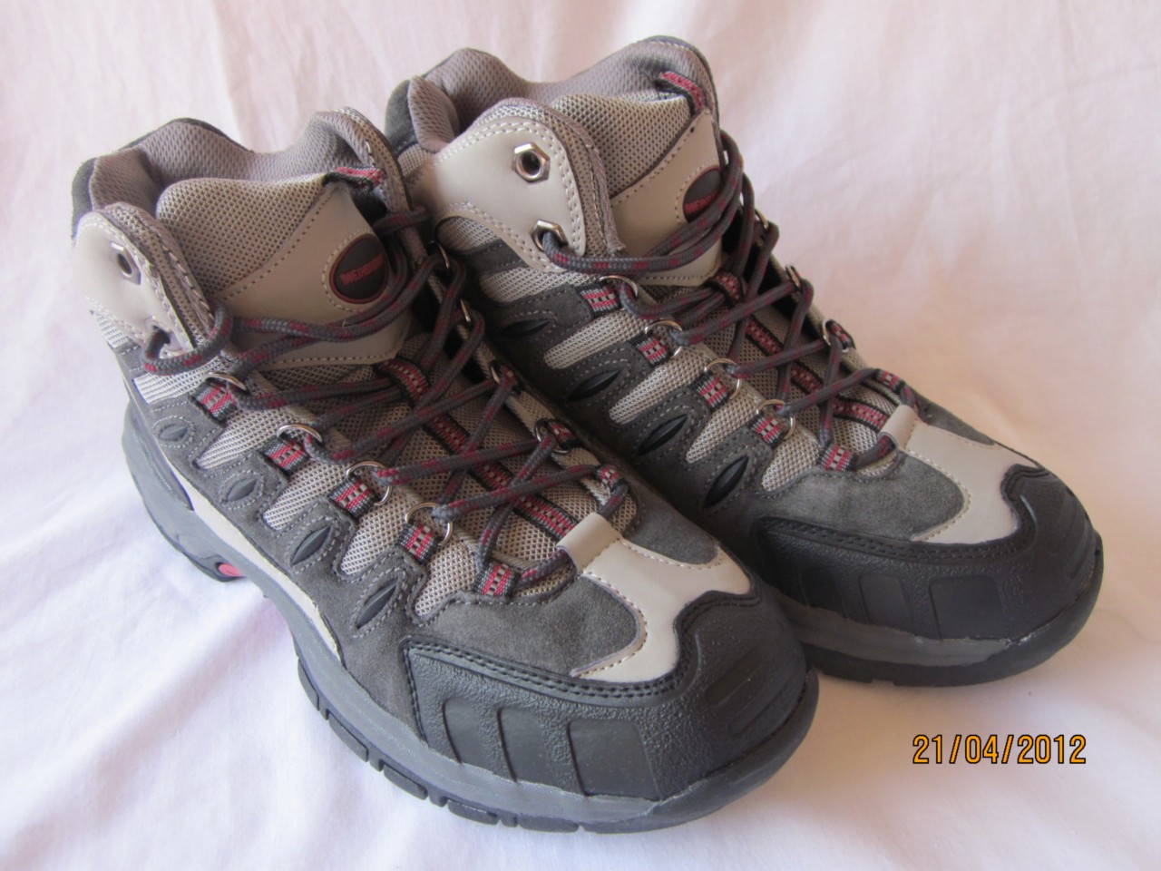 Mens Leather Hiking Ankle Boots Grey - Lake (Mens Boys)