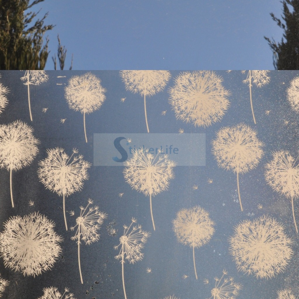 90cm x 1m Dandelion Deco Privacy Frosted Frosting Removable Window