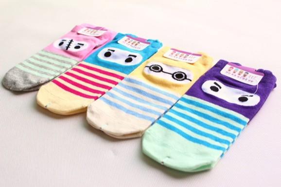 cartoon striped socks