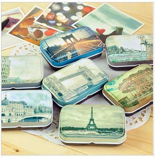 1-pc-Retro-Tin-Box-Secret-World-Customs-Small-Metal-Box