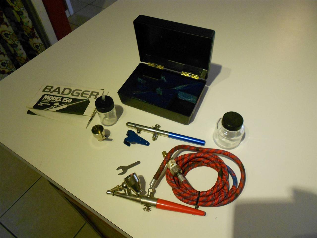 BADGER 150 F & PAASCHE AIRBRUSH KIT ***EXCELLENT CONDITION*** eBay