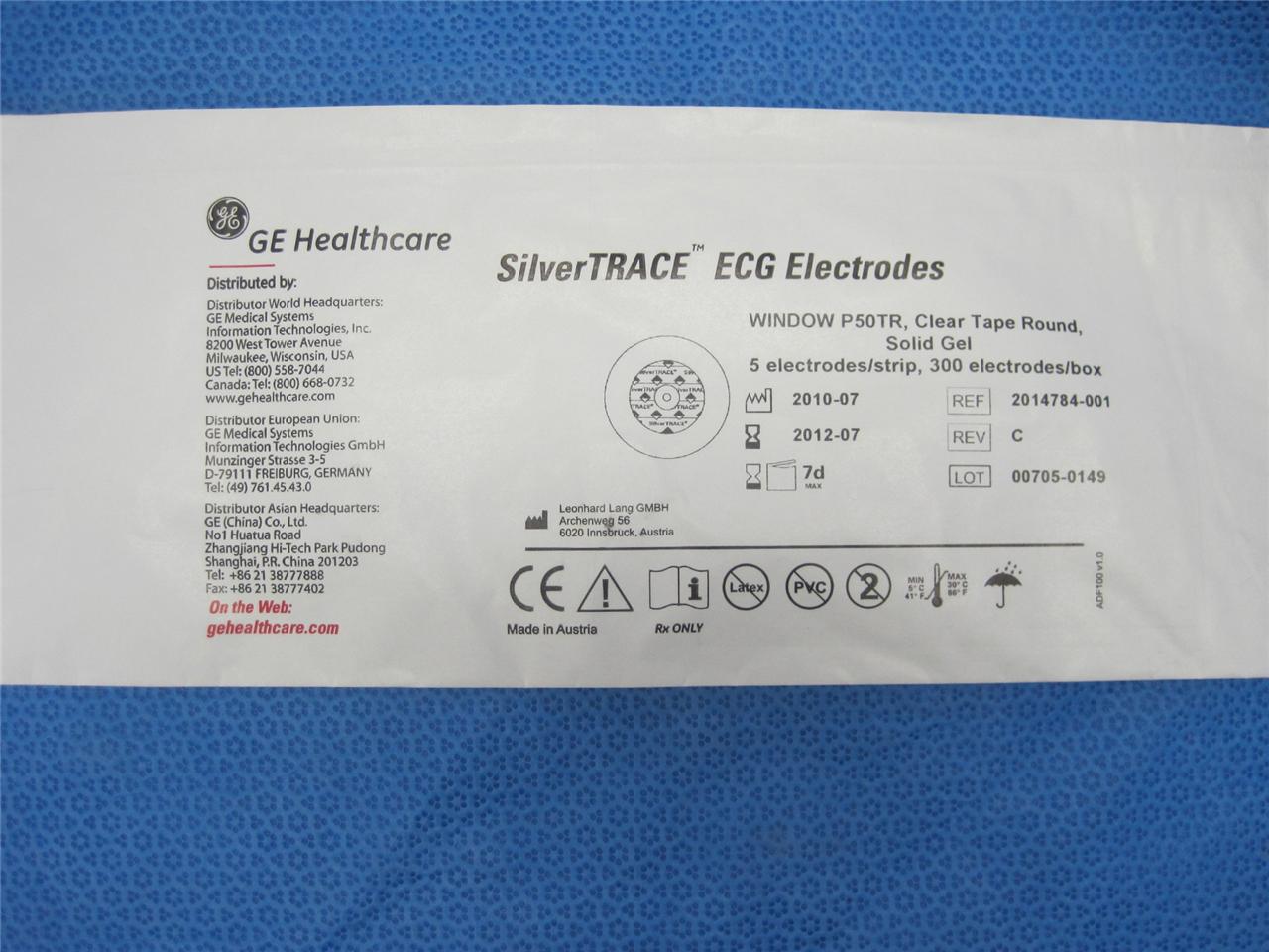 GE Silver TRACE ECG Electrode Ref. 2014784001 eBay