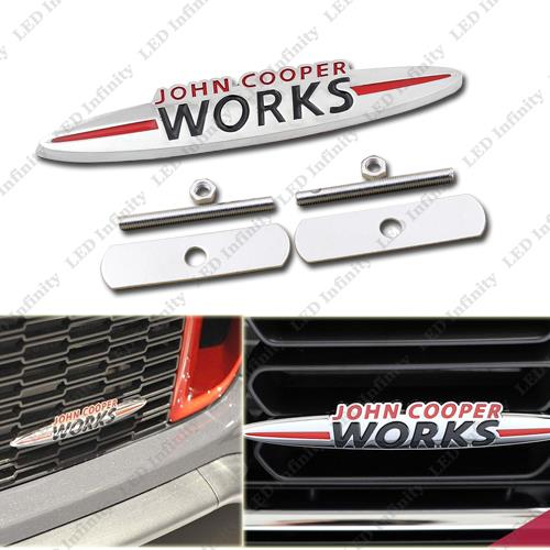 Jcw Front Grille Metal Emblem Badge For All Mini Cooper