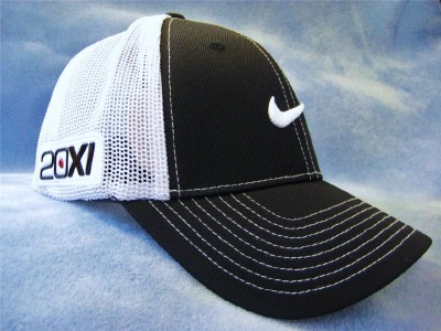 NIKE 20xi VICTORY S / M BLACK WHITE flex fit golf hat cap SWOOSH tiger woods VR | eBay