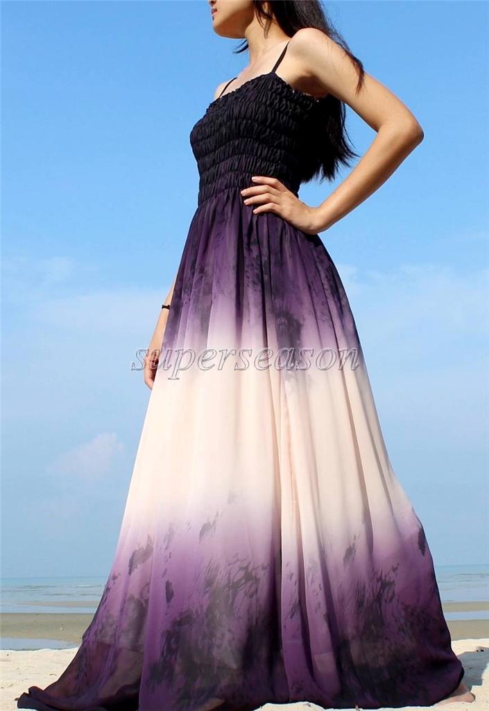 Details about Maxi Dress Plus Size Prom Chiffon Evening Formal Party ...