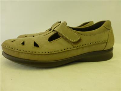 SAS Tripad Comfort ROAMER Shoes tan suede leather velcro Womens 8.5 M