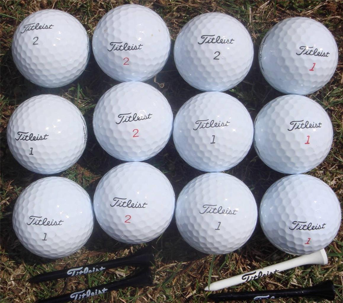 Titleist Pro V1 and ProV1X Refinished Golf Balls & FREE Tour Tees