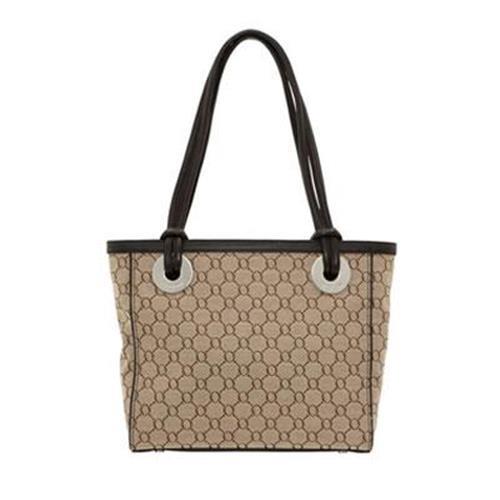 New Oroton Signature Essentials Choc Leather Medium Tote Handbag Rrp