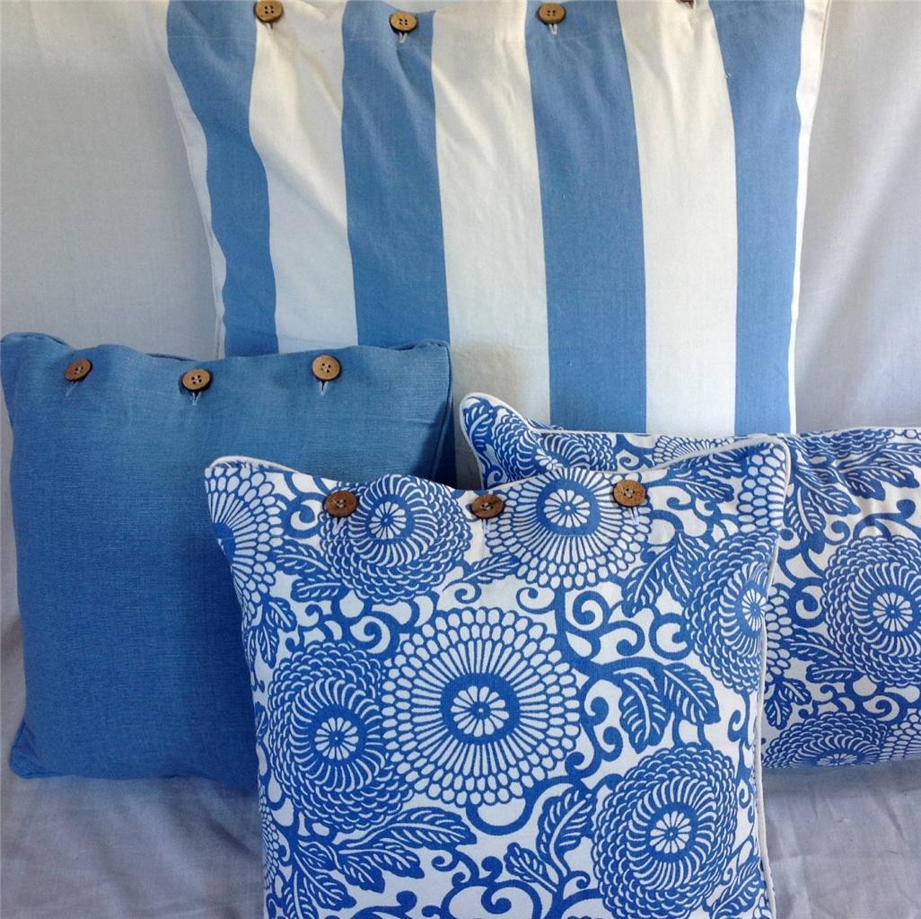 Cushion Cover Large Blue White Stripe Euro Pillow Sham Daybed Sofa