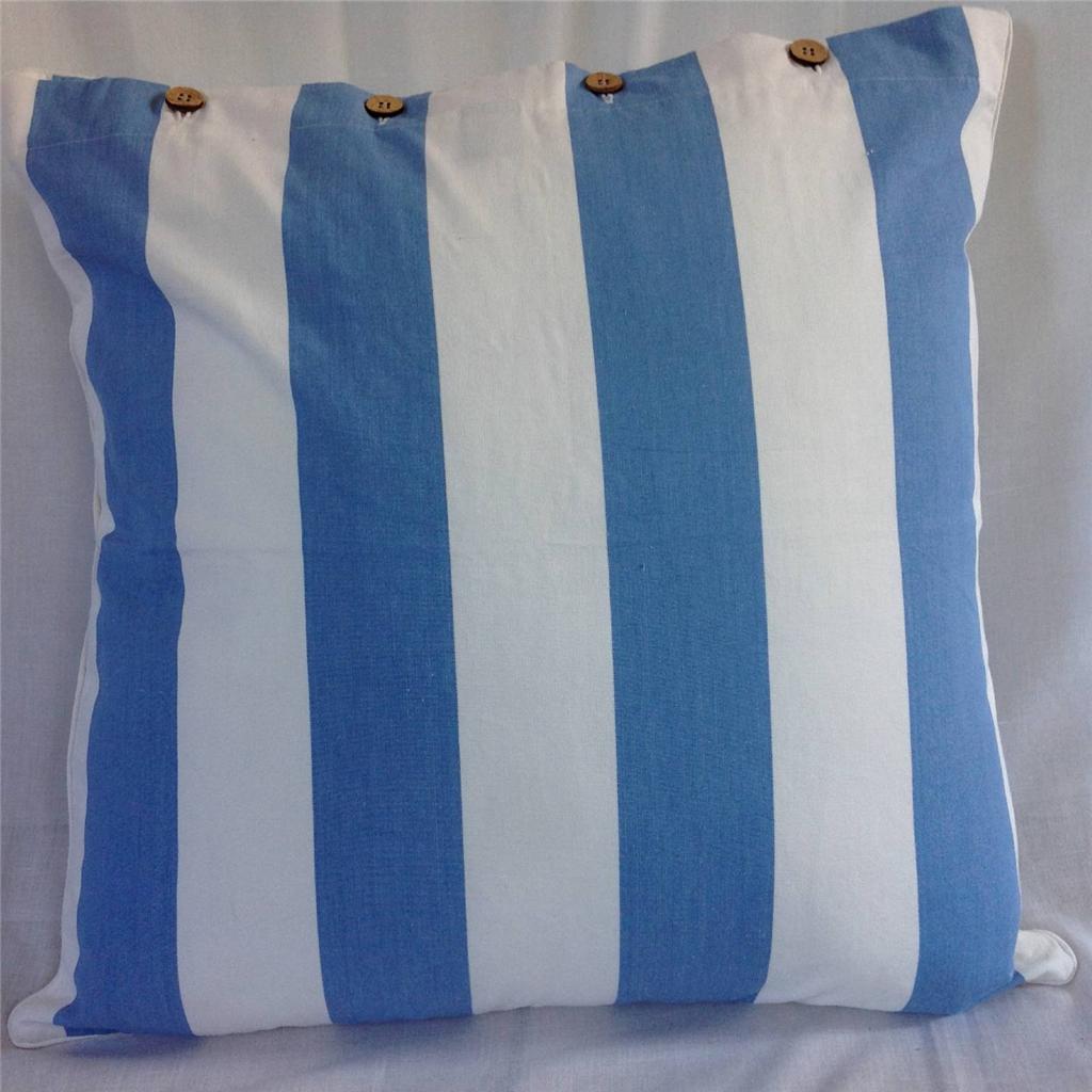 Cushion Cover Large Blue White Stripe Euro Pillow Sham Daybed Sofa
