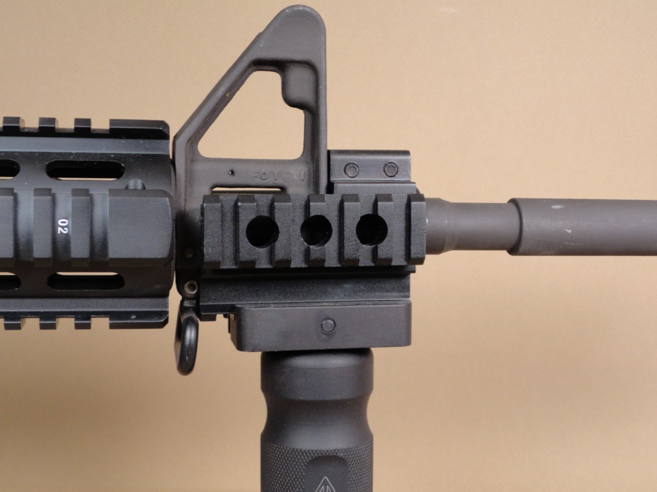 AR Front Sight Barrel Mount 3Rails For Flashlights,Foregrip,Bipod,Laser