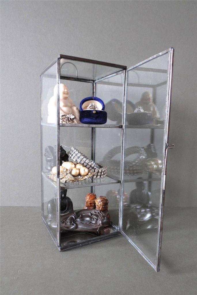 Table Display Glass Case Jewellery Trinket Thimble Curio Box