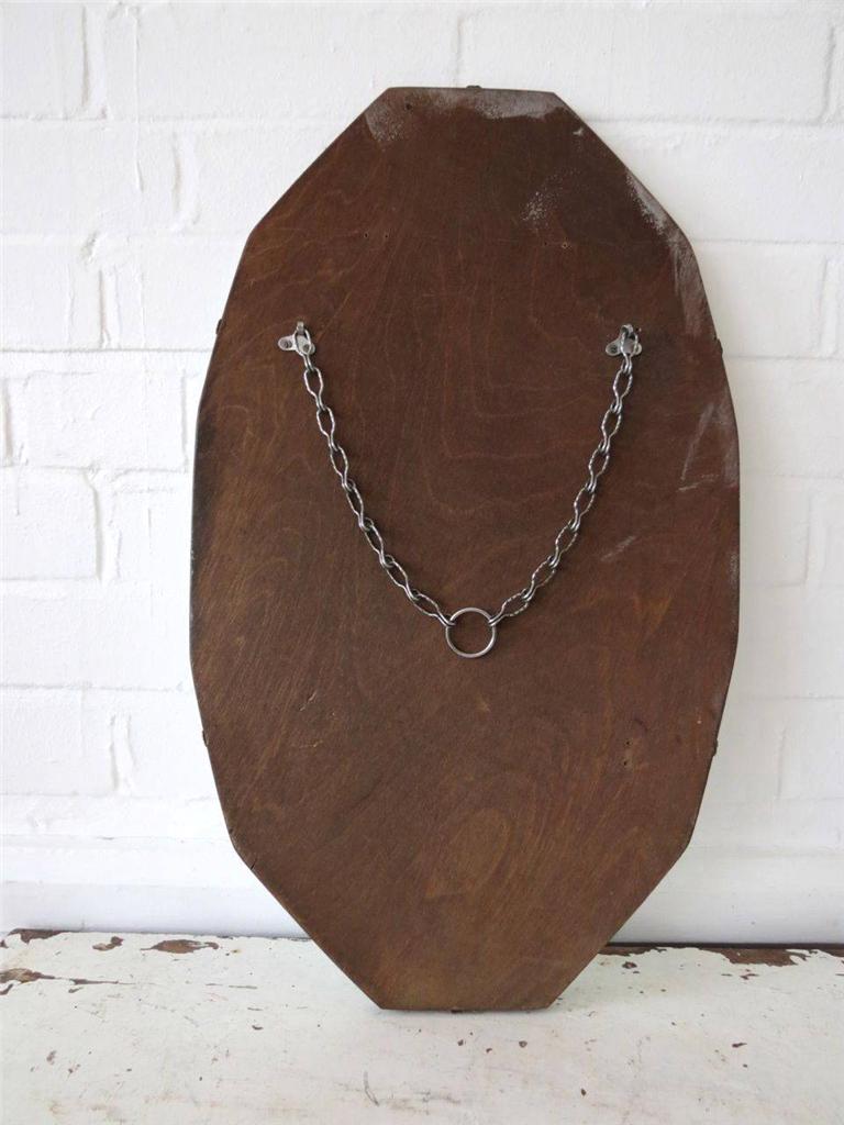 Vintage Oval Bevelled Edge Wall Mirror Art Deco Beveled Edge Mirror eBay